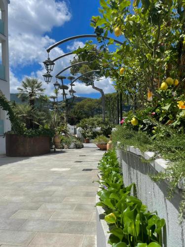 a walkway in a garden with fruits and vegetables at Hermitage Resort & Thermal Spa in Ischia