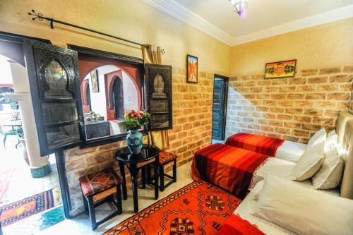 Posezení v ubytování Riad Errabii & Spa