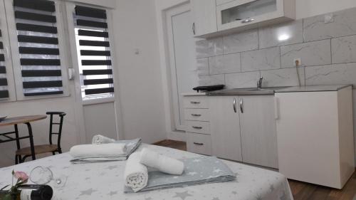Η κουζίνα ή μικρή κουζίνα στο Relax Apartmani Niš