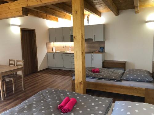 Postel nebo postele na pokoji v ubytování ANICO apartmány