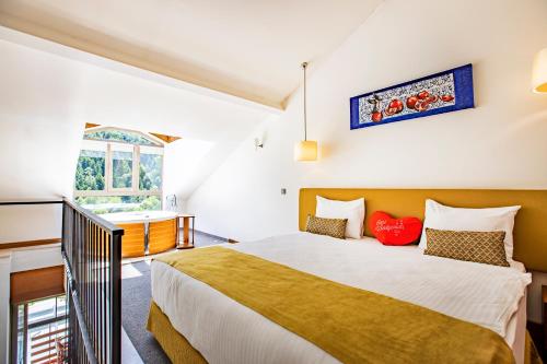 Ένα ή περισσότερα κρεβάτια σε δωμάτιο στο Abant Aden Boutique Hotel & Spa