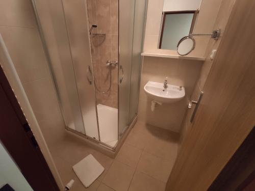Koupelna v ubytování Penzion Aktiv