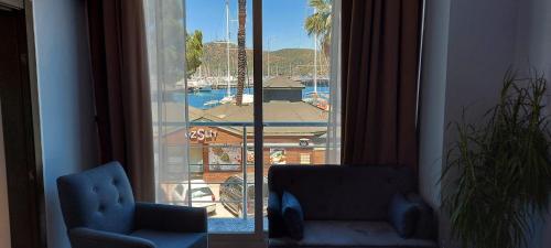 Χώρος καθιστικού στο Kordon Apartment