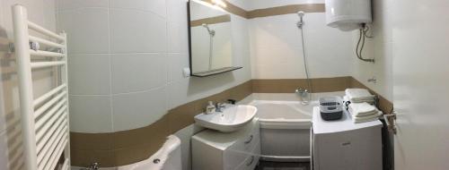 Ett badrum på Apartman city center 3-šetalište