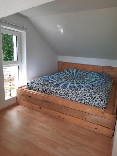 Postel nebo postele na pokoji v ubytování Kleine Auszeit Eifel