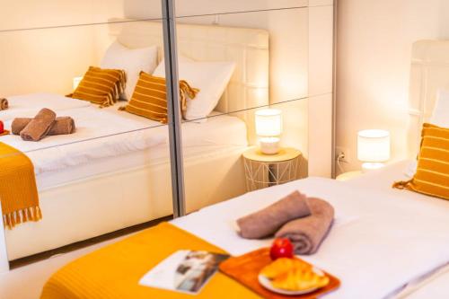 Ένα ή περισσότερα κρεβάτια σε δωμάτιο στο Apartment Vabriga