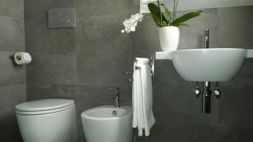 Koupelna v ubytování Hotel Friuli