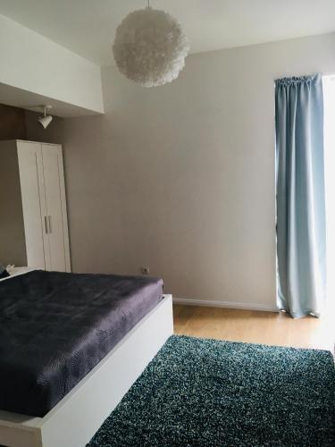 Ένα ή περισσότερα κρεβάτια σε δωμάτιο στο Hello Mountains Apartaments Sinaia