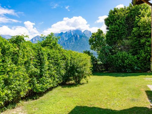 a row of bushes with mountains in the background at Apartment Pippo by Interhome in Masina