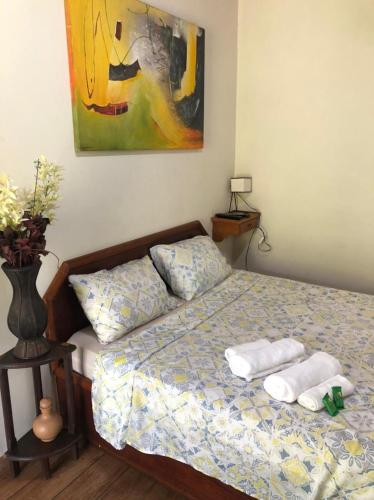 Llit o llits en una habitació de Pousada chácara Lumiar