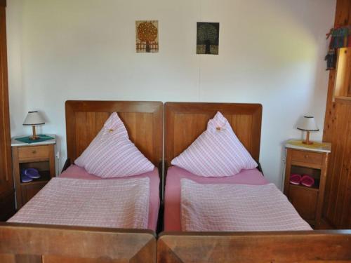 Cama o camas de una habitación en Pension Schwalbennest