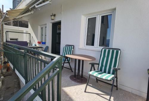 Balkón nebo terasa v ubytování Manda Gradac