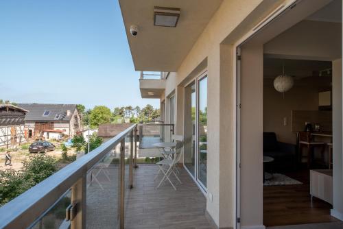 Balcone o terrazza di Słoneczna 10a w Jarosławcu Apartamenty nad morzem