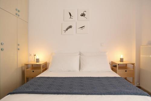 Кровать или кровати в номере Down Town Sitia