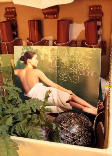 a box with a picture of a woman in a dress at Best Western Hotel Dei Cavalieri in Barletta