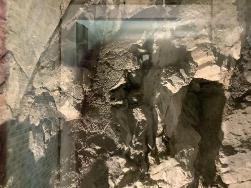 an aerial view of a quarry with dirt and rocks at Colonno Panoramica Lago Di Como in Colonno