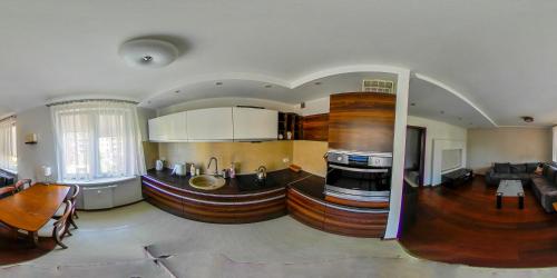 Dapur atau dapur kecil di Ustka Apartament Lux