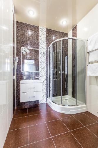 Koupelna v ubytování Hotel Premier