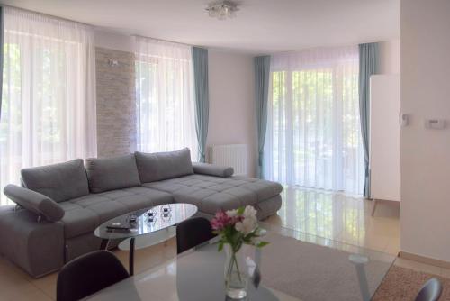 Χώρος καθιστικού στο Apartamenty Kornel