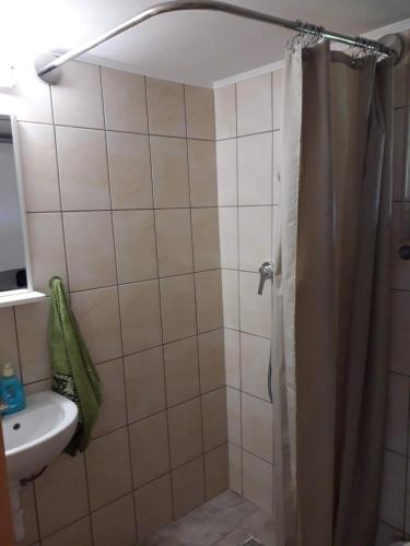 Koupelna v ubytování Mátyás Apartman