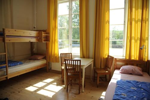 Postel nebo postele na pokoji v ubytování STF Vandrarhem Backåkra