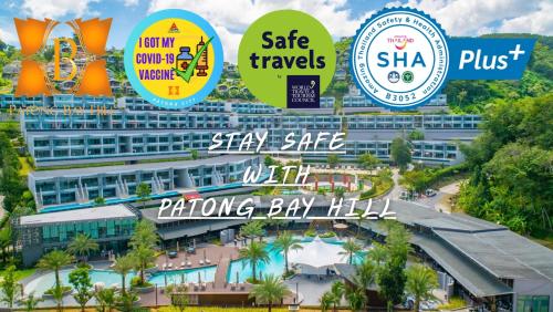 a collage of hotels and resorts logos at Patong Bay Hill Resort in Patong Beach