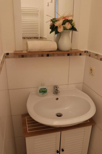 Ferienwohnung Luise tesisinde bir banyo