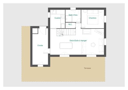 a floor plan of a house at Chalet Miel in Gérardmer