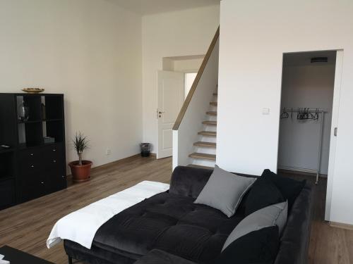 Posezení v ubytování Fine apartment in centrum of Slaný with Aircondition