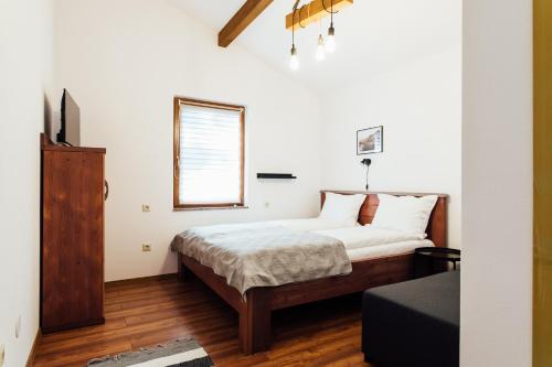 Кровать или кровати в номере Panorama House