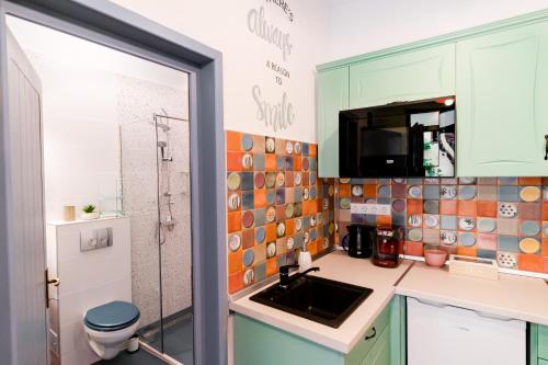 Nhà bếp/bếp nhỏ tại Galeria Grafit Apartments