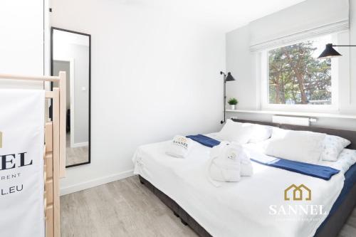 Ένα ή περισσότερα κρεβάτια σε δωμάτιο στο Apartament NAUTICAL