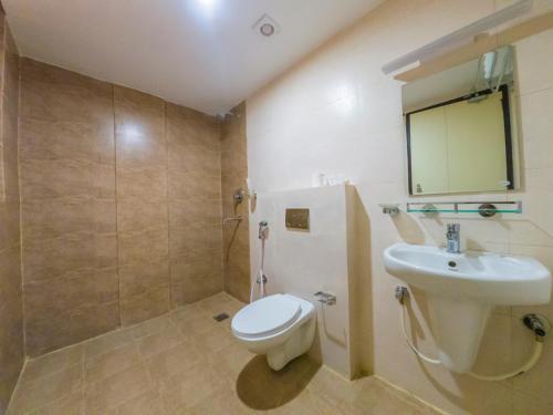 Koupelna v ubytování Hotel Ananda Pashupati