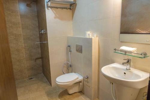 Koupelna v ubytování Hotel Ananda Pashupati