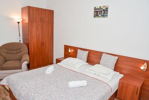 Katil atau katil-katil dalam bilik di Apartman Ottó