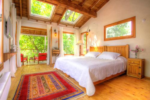Ένα ή περισσότερα κρεβάτια σε δωμάτιο στο Ephesus Lodge