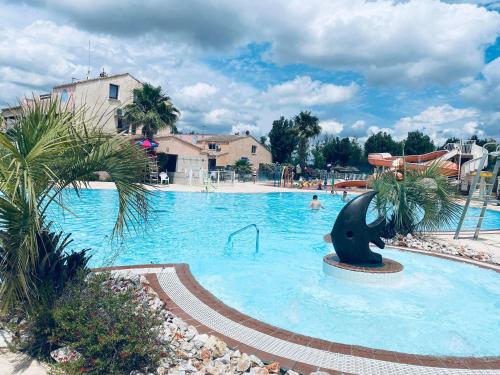 Πισίνα στο ή κοντά στο Mobil Home Valras-Plage