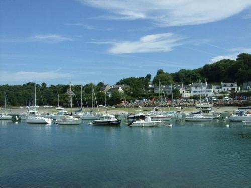 a bunch of boats are docked in a harbor at Domaine De Kerstinec/Kerland in Riec-sur-Bélon