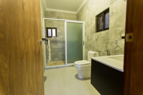 Koupelna v ubytování Eugénia e Filhas Holiday house