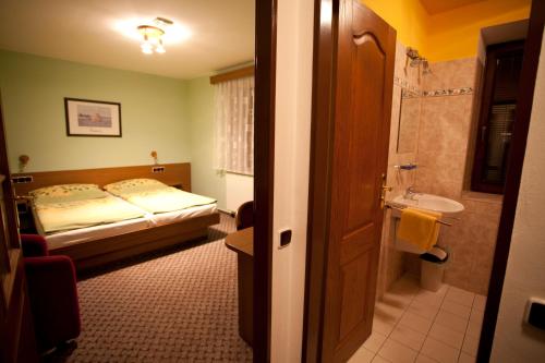 Koupelna v ubytování Hotel U Jiřího