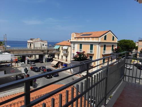 a view of a city from a balcony at Ely Sea in Belvedere Marittimo