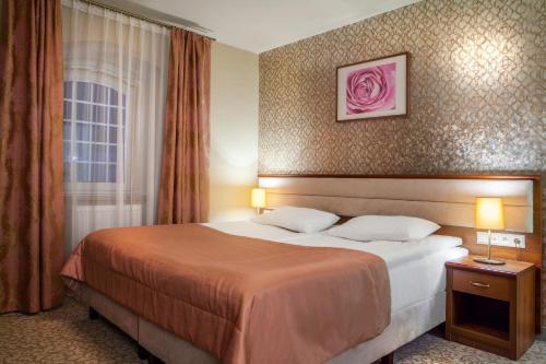 Łóżko lub łóżka w pokoju w obiekcie Hotel Miodowy Młyn