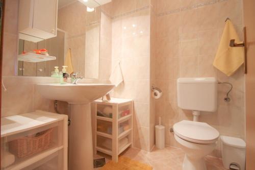 a bathroom with a toilet and a sink at Roko in Novigrad Istria