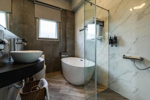 Un baño de 靜樹湖民宿Jing Shuhu B&B