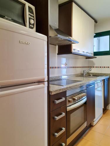 Kuchyň nebo kuchyňský kout v ubytování Apartamento Completo Torresol III