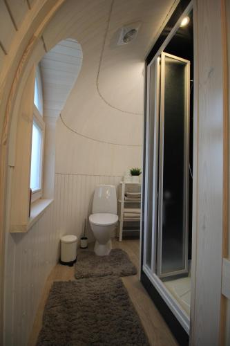 Kylpyhuone majoituspaikassa Kuldallika igloo house and iglusauna
