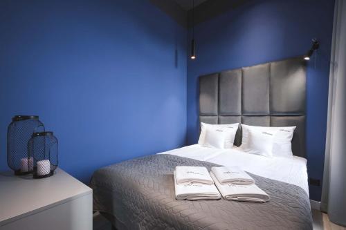 Posteľ alebo postele v izbe v ubytovaní Luxo apartments 14