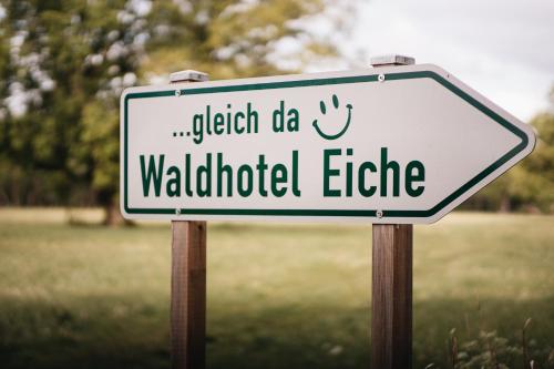 a street sign for a walldorf elite at Waldhotel Eiche in Burg