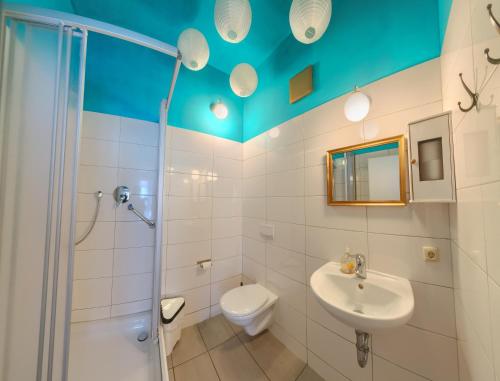 Koupelna v ubytování Labyrinth Hostel Weimar