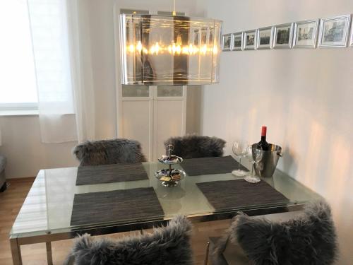 Posezení v ubytování KLASSIK Design-Luxus-Apartment, Nahe Marktplatz
